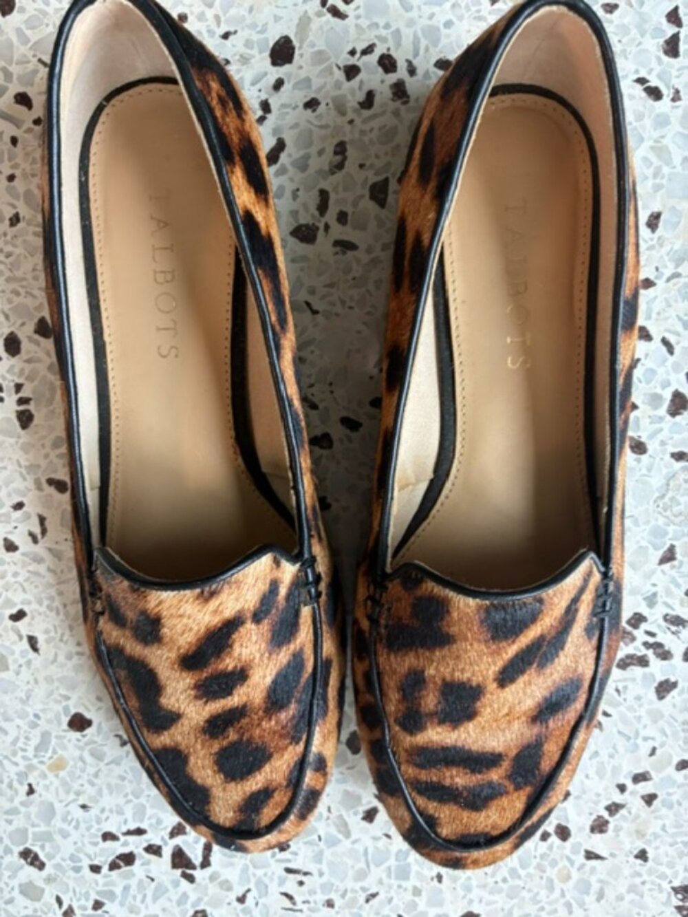TALBOTS Leopard Print Calf Hair Loafer - Picture 2 of 5
